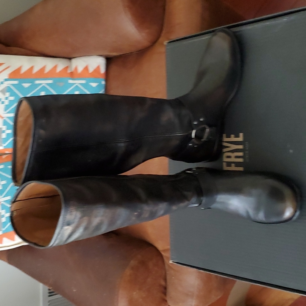 FRYE Phillip Harness Tall Riding Boots.